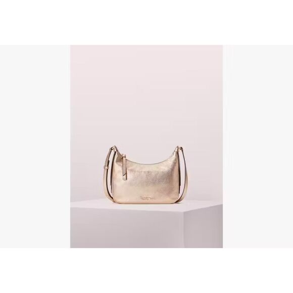 Kate Spade Lake Medium Crossbody Metallic Rose Gold - Picture 1 of 16